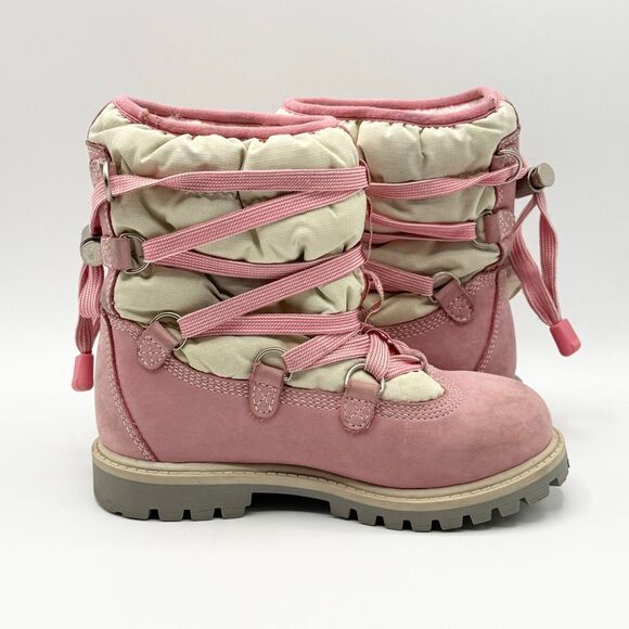 Timberland Sherpa Lined Pink Winter Boots - Toddler US Size 11.5 / EU 29 // 7281 - Picture 8 of 13